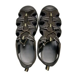 AIRWALK  Men's SIZE 9.5 Black & Yellow Hiking, Walking, Summer Sandels #1522‎